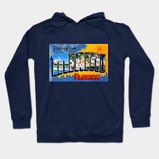 Greetings from Miami Florida - Vintage Large Letter Postcard Hoodie